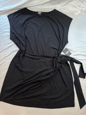 DKNY Black Wrap-Style Women’s Dress